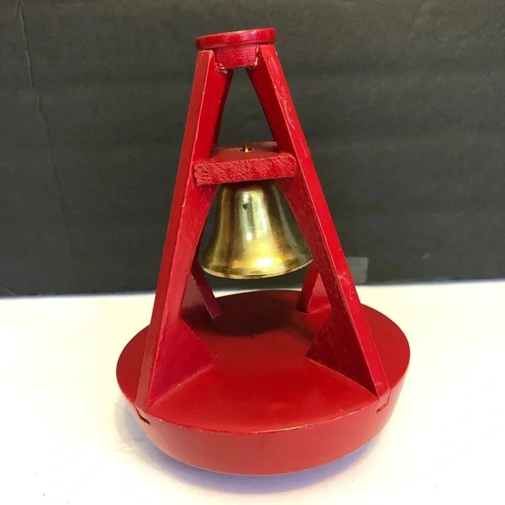 Vintage bell with wooden holder